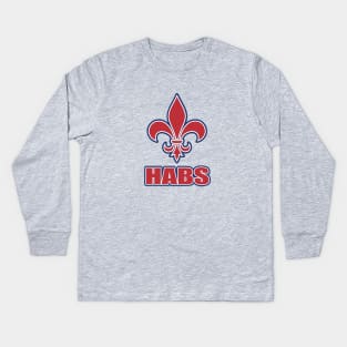 Habs logo mashup Kids Long Sleeve T-Shirt